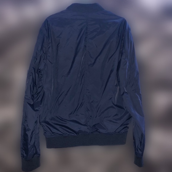 Men’s Blue Bomber Jacket - Picture 2 of 3